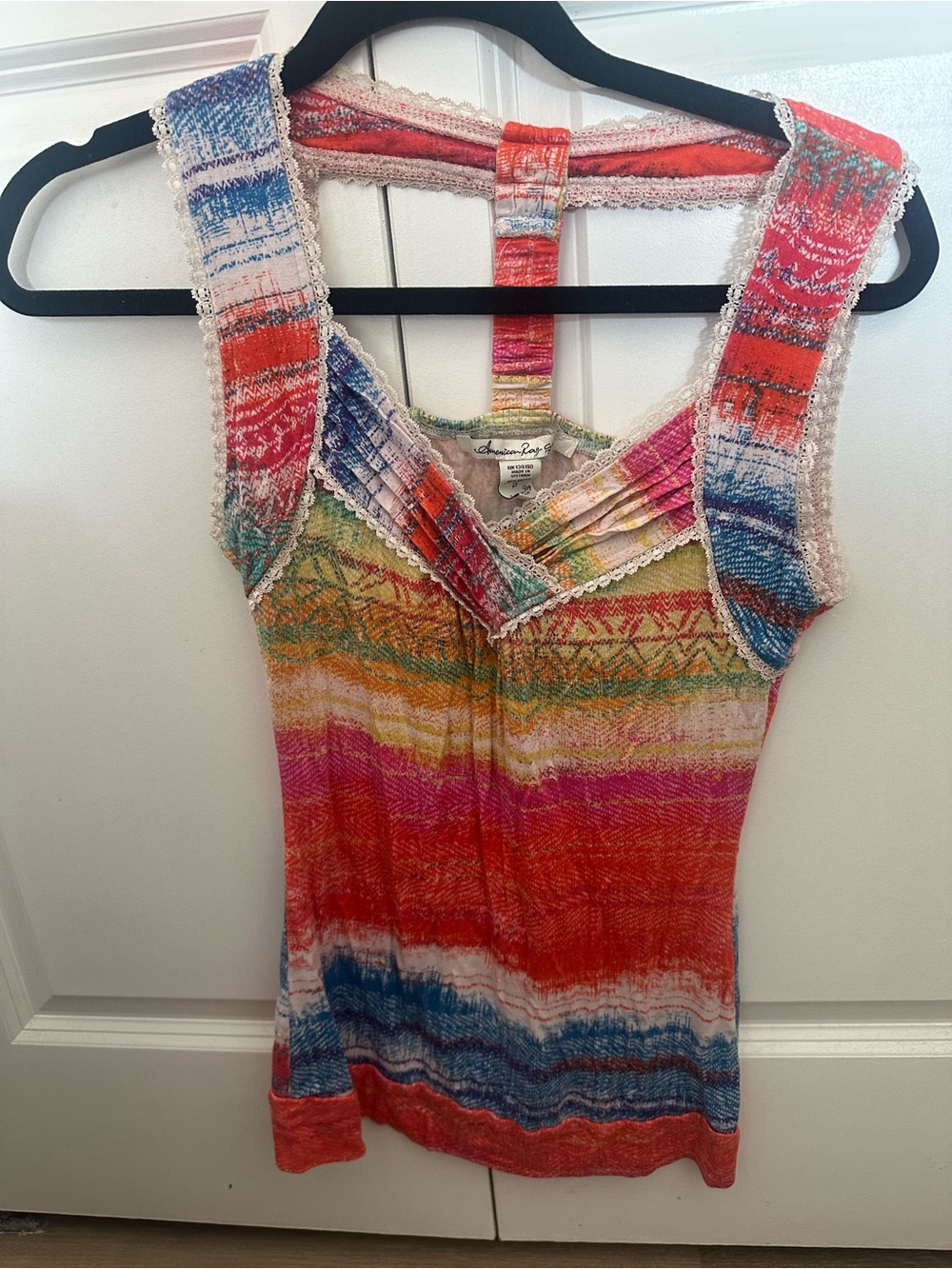 American Rag Multicolor Striped Racerback Tank Top - Picture 2 of 4